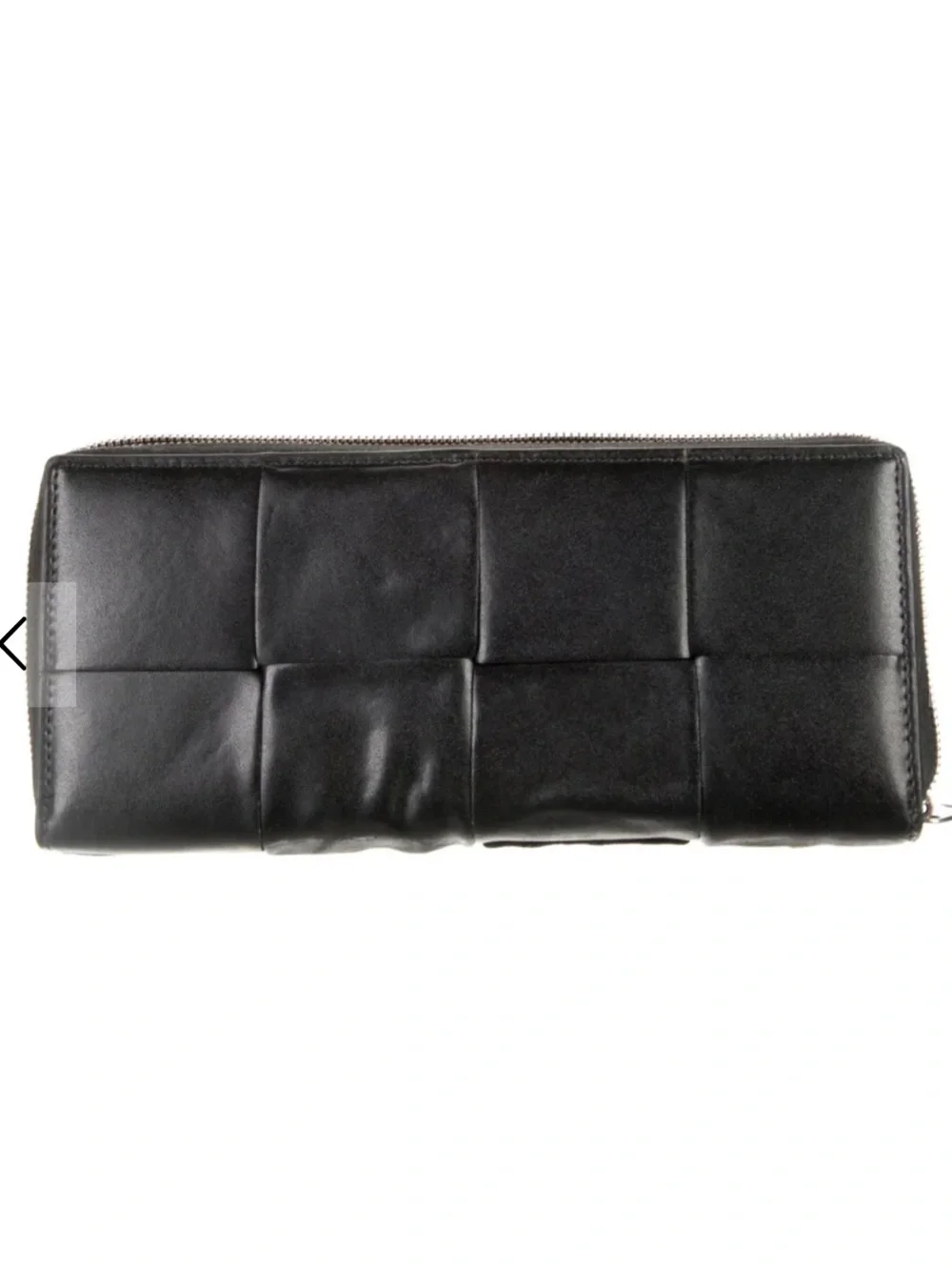 BOTTEGA VENETA Maxi Intrecciato Black Lambskin Continental Wallet. Rare! RT$1100